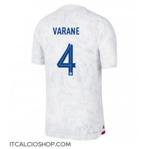 Francia Raphael Varane #4 Seconda Maglia Mondiali 2022 Manica Corta